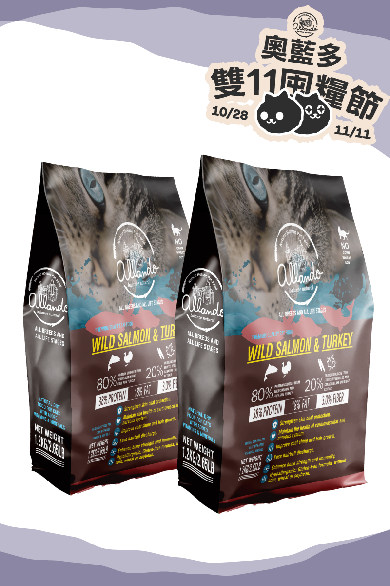 1111限時任兩件組合-野生鮭魚+火雞肉