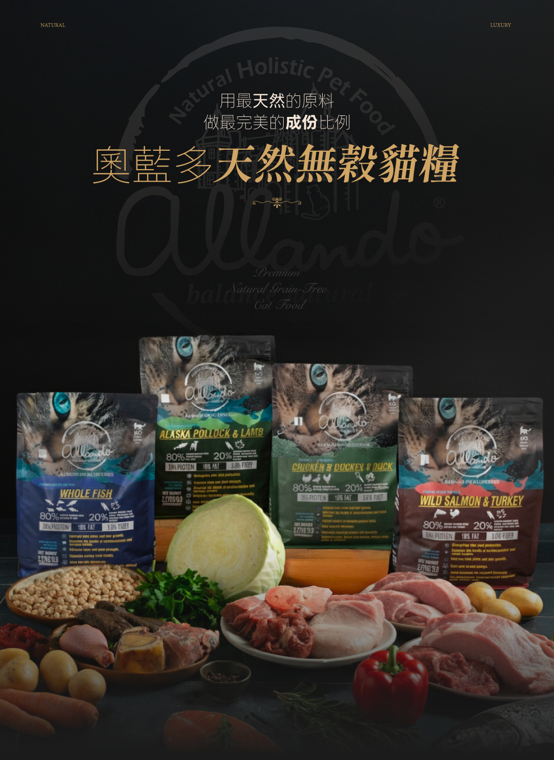 奧藍多天然無穀貓糧原廠系列介紹