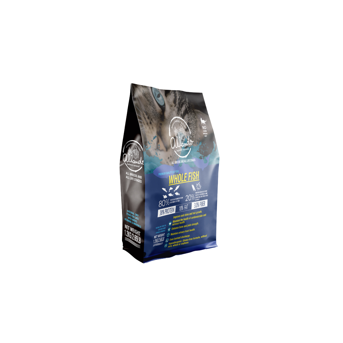 【Allando】Natural Grain-Free Cat Food/Chicken+Turkey+Duck 