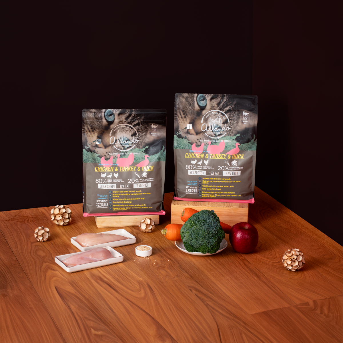 【Allando奧藍多】雞肉+火雞肉+鴨肉