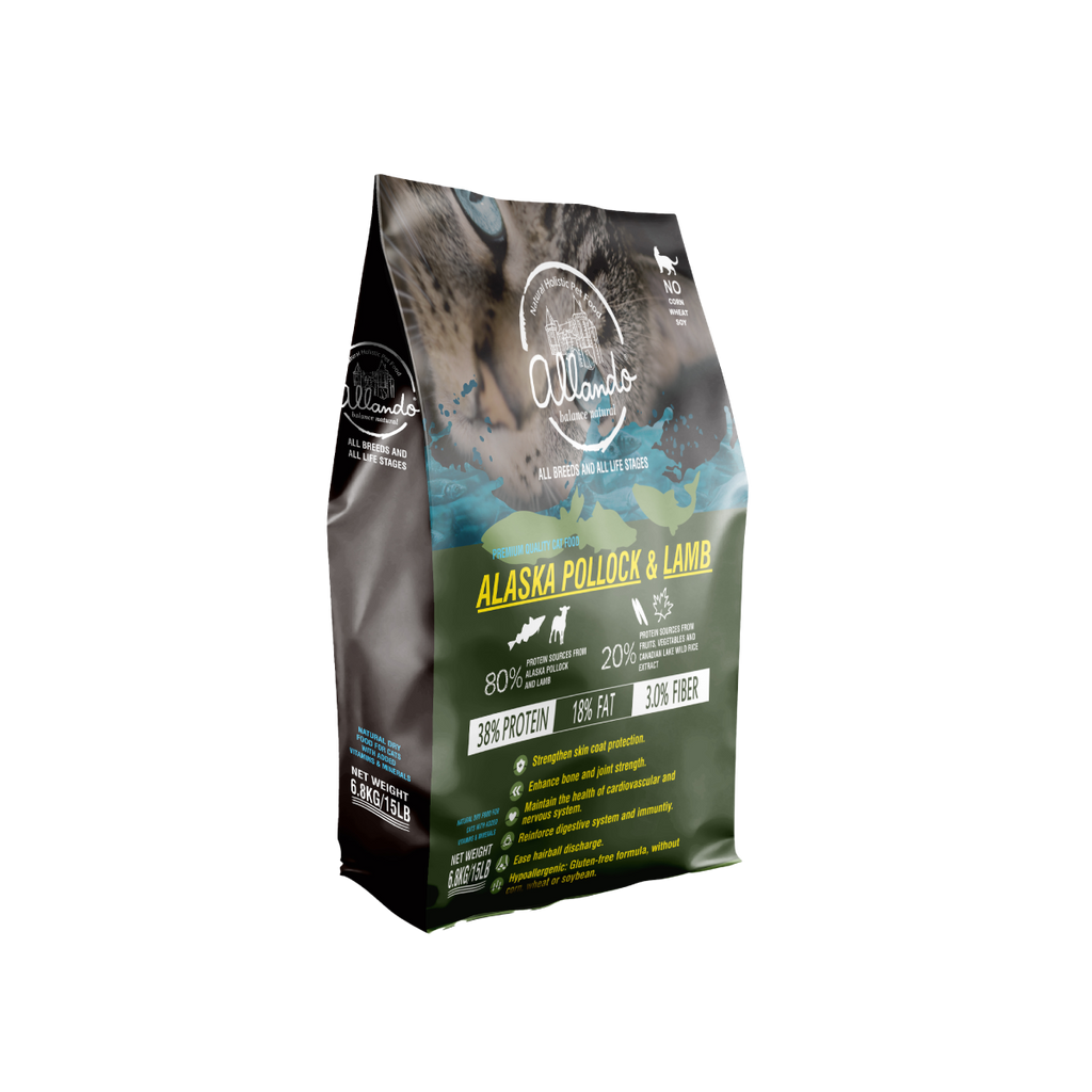 [Allando] Natural Grain-Free Cat Food/Alaska Cod + Lamb 