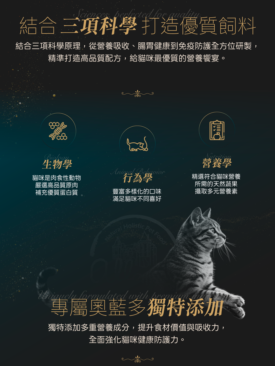 奧藍多貓飼料科學與營養設計